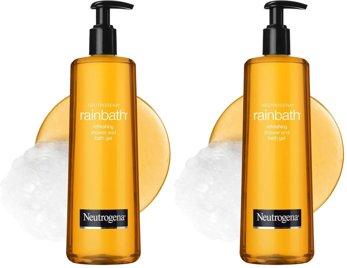 Neutrogena Rainbath Cleansing Shower Gel, Daily Moisturizing Body Wash Cleanser & Shaving Gel for Men & Women, Rinsing Creamy Lather for Softer & Smoother Skin, Original Scent, 32 fl. Oz (Pack of 2)